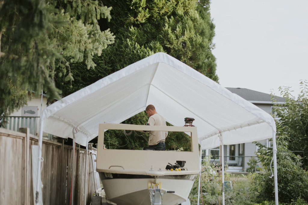 salty electric marine work on a small fishing boat