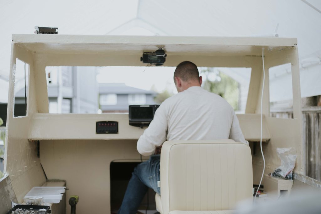 salty electric small boat install