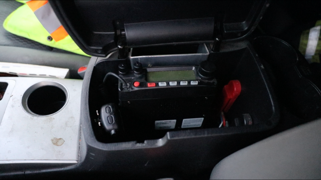 tacoma centre consol ham radio install