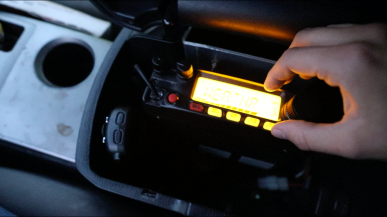 tacoma centre consol ham radio install